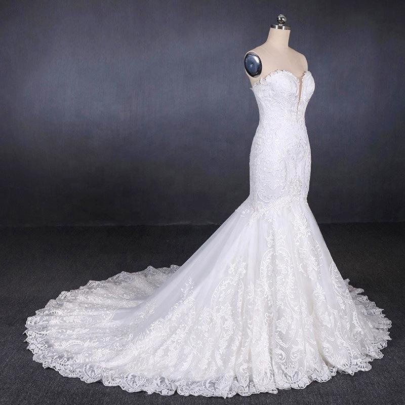 mermaid sweetheart lace appliques long cheap wedding dresses dmq10 mermaid sweetheart lace appliques long cheap wedding dresses dmq10