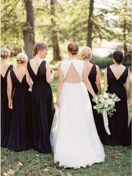 a line round neck floor length navy blue chiffon bridesmaid dress dmr93 a line round neck floor length navy blue chiffon bridesmaid dress dmr93