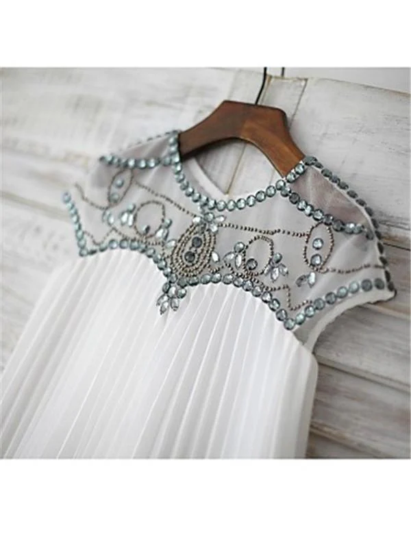 chiffon a line scoop cap sleeves beading floor length flower girl dresses dm727 chiffon a line scoop cap sleeves beading floor length flower girl dresses dm727