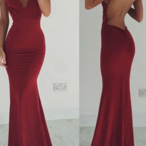 import placeholder for sexy burgundy mermaid long spaghetti str 160218997