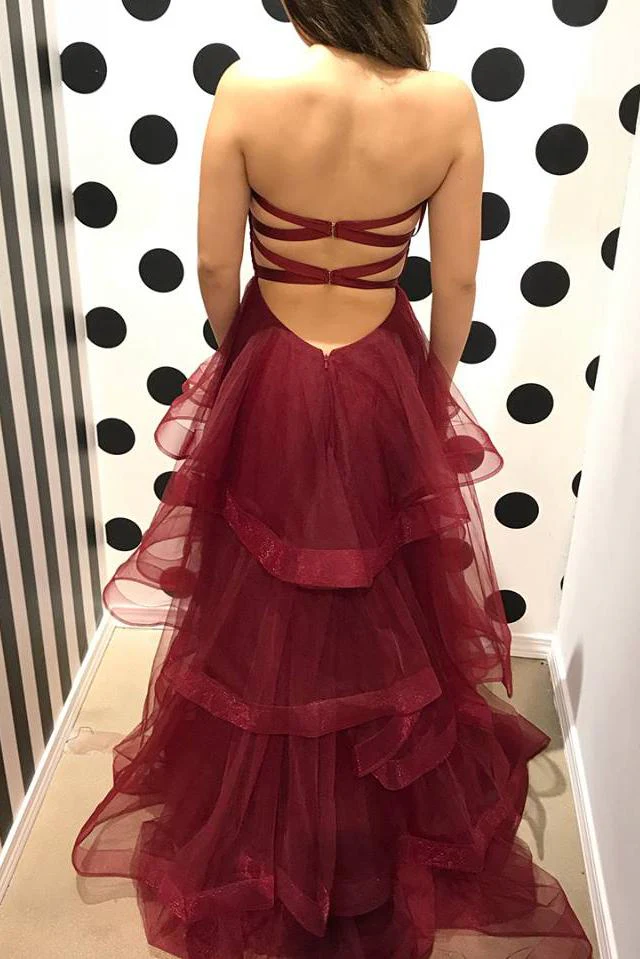 burgundy sweetheart puffy pleated ruffles long prom dresses dm938 burgundy sweetheart puffy pleated ruffles long prom dresses dm938
