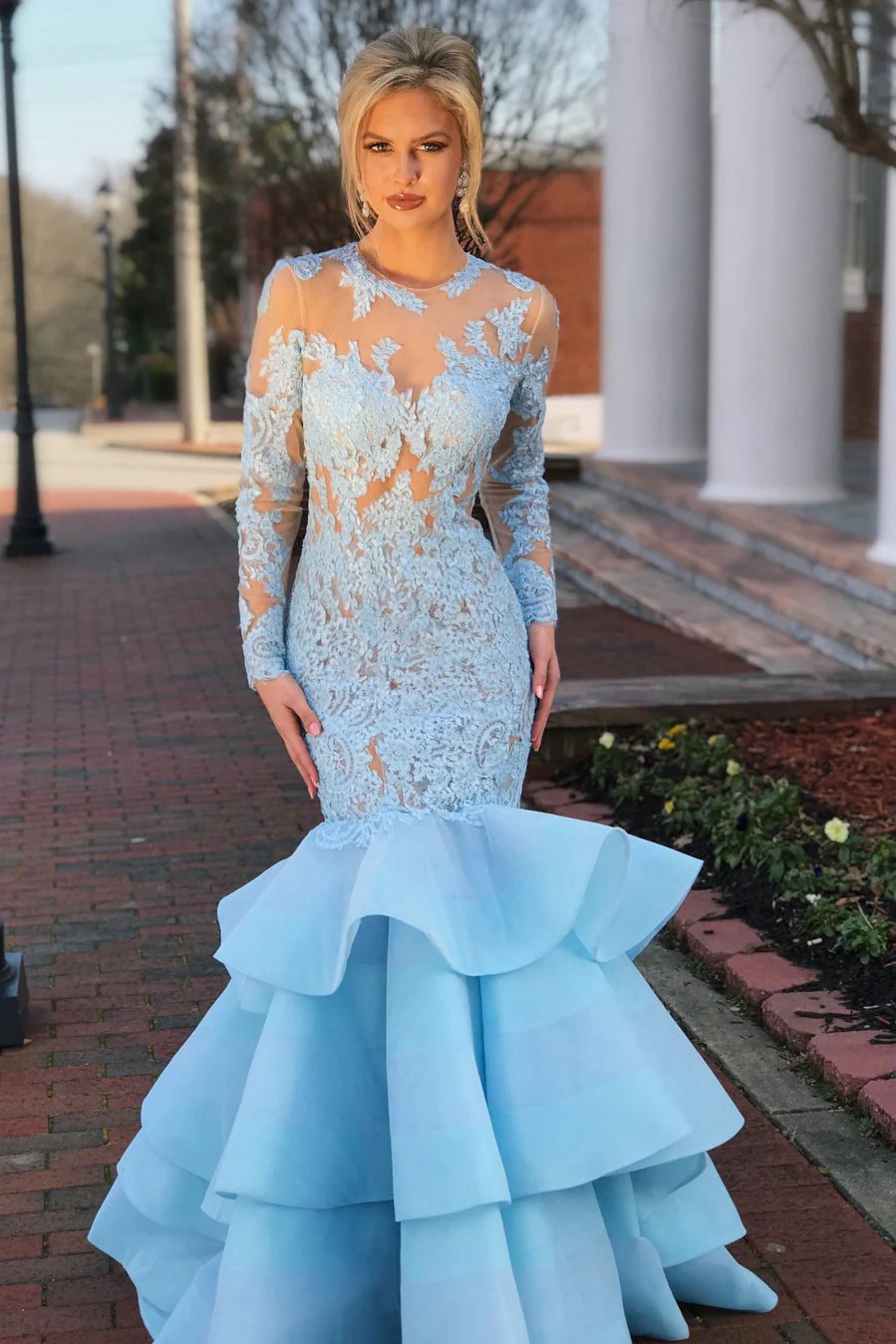 import placeholder for elegant long sleeves mermaid blue lace l 160218638 import placeholder for elegant long sleeves mermaid blue lace l 160218638