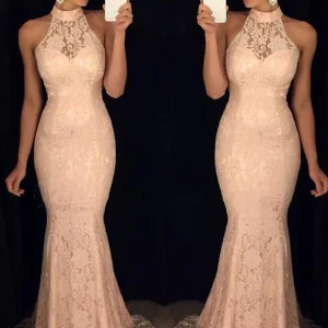 import placeholder for new arrival pink lace high neck mermaid 160218940