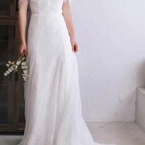 Wedding Dresses import placeholder for spaghetti straps lace a line boho beach 160219891