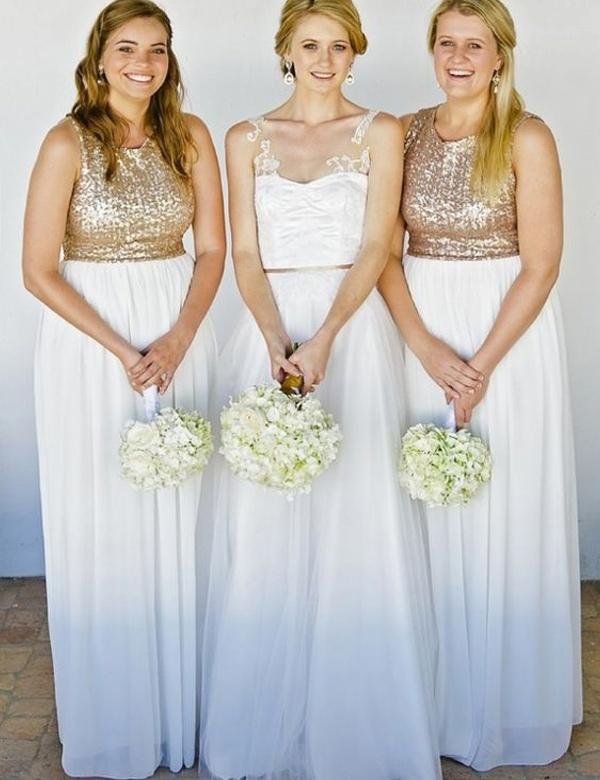 sequins top off white long chiffon bridesmaid dress dmm94 sequins top off white long chiffon bridesmaid dress dmm94