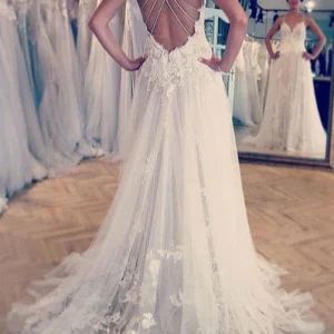 Wedding Dresses import placeholder for dmep v neck applique wedding dresses ivo 160220205