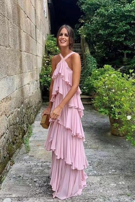 import placeholder for a line halter tiered chiffon floor lengt 160219433 import placeholder for a line halter tiered chiffon floor lengt 160219433