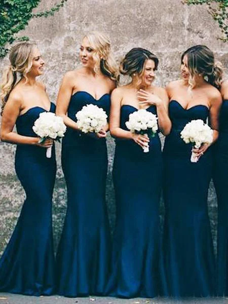 sweetheart mermaid navy blue bridesmaid dresses wedding party dress dmo15 sweetheart mermaid navy blue bridesmaid dresses wedding party dress dmo15