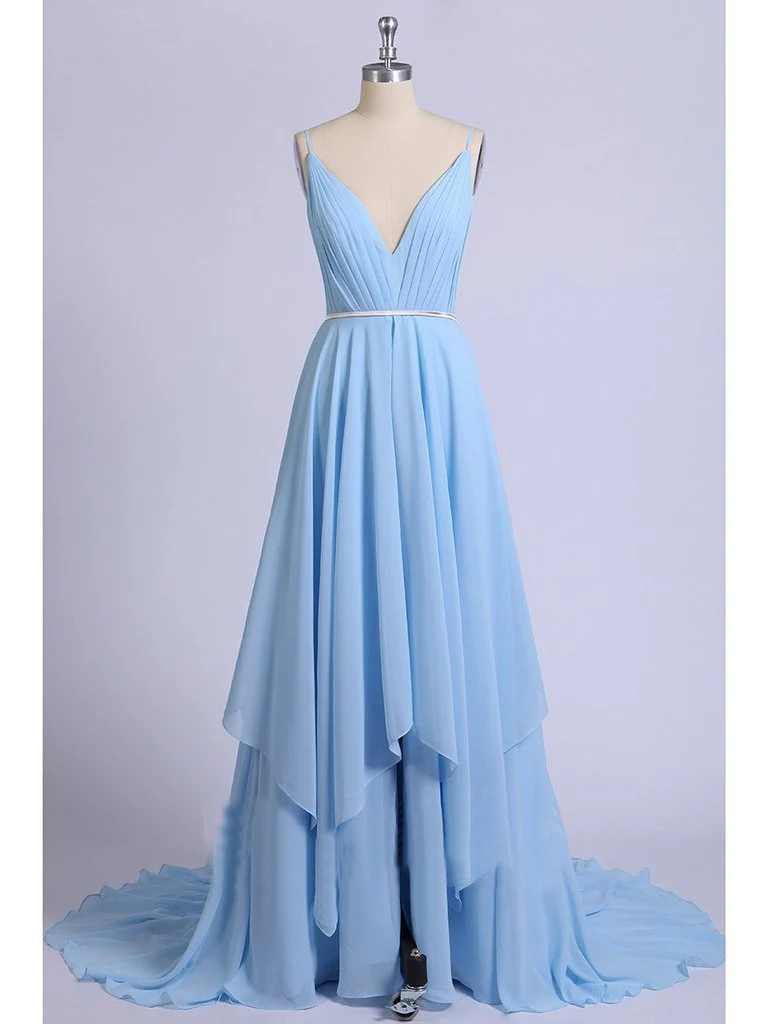 sexy split sky blue beach simple wedding dresses chiffon long prom dress dmi21 sexy split sky blue beach simple wedding dresses chiffon long prom dress dmi21