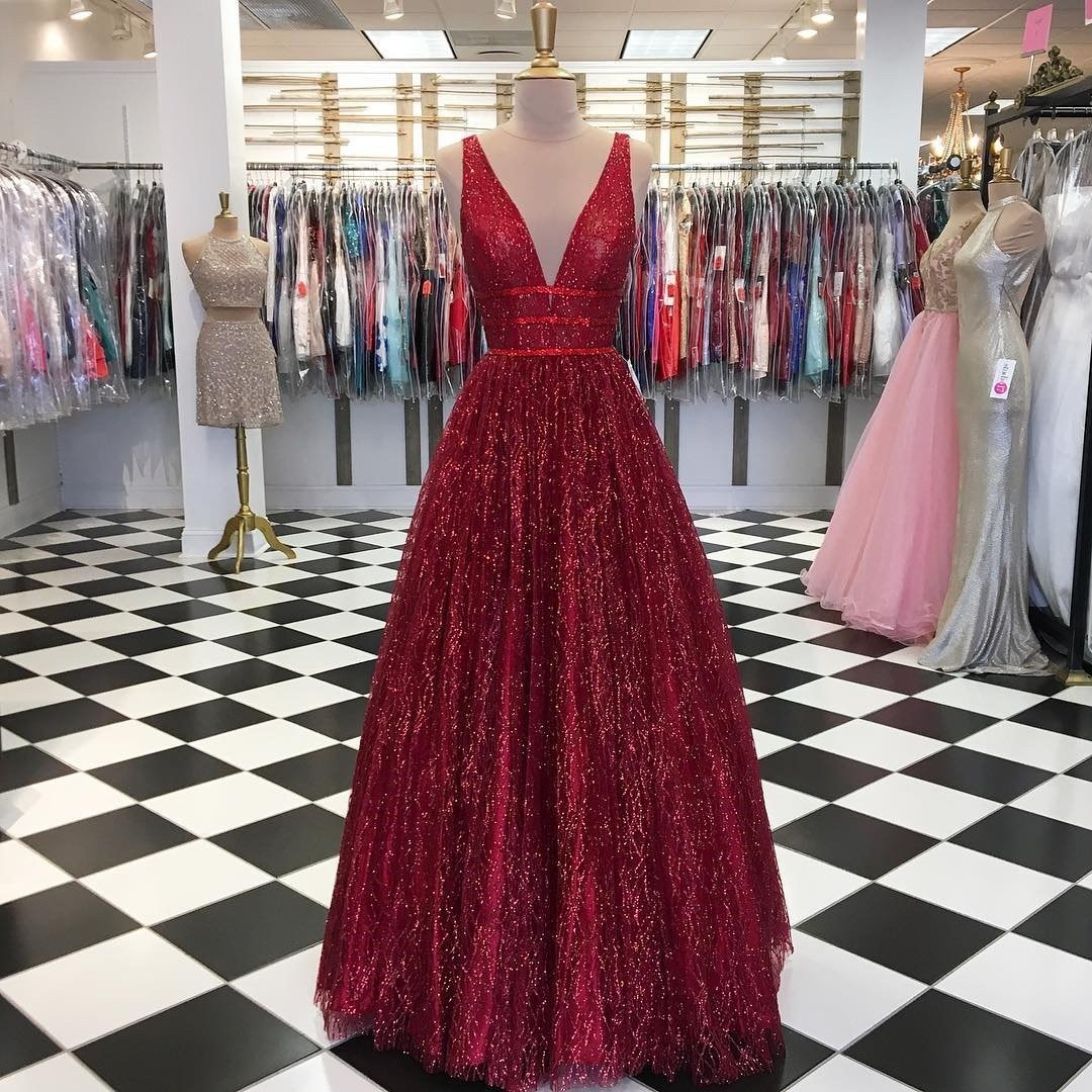 charming burgundy v neck sleeveless sequin prom dresses a line formal party dress dmi56 charming burgundy v neck sleeveless sequin prom dresses a line formal party dress dmi56