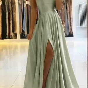 Evening Dresses import placeholder for fashion a line sage green long prom dres 160219402
