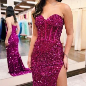 Evening Dresses import placeholder for elegant mermaid sweetheart sequined long 160219630