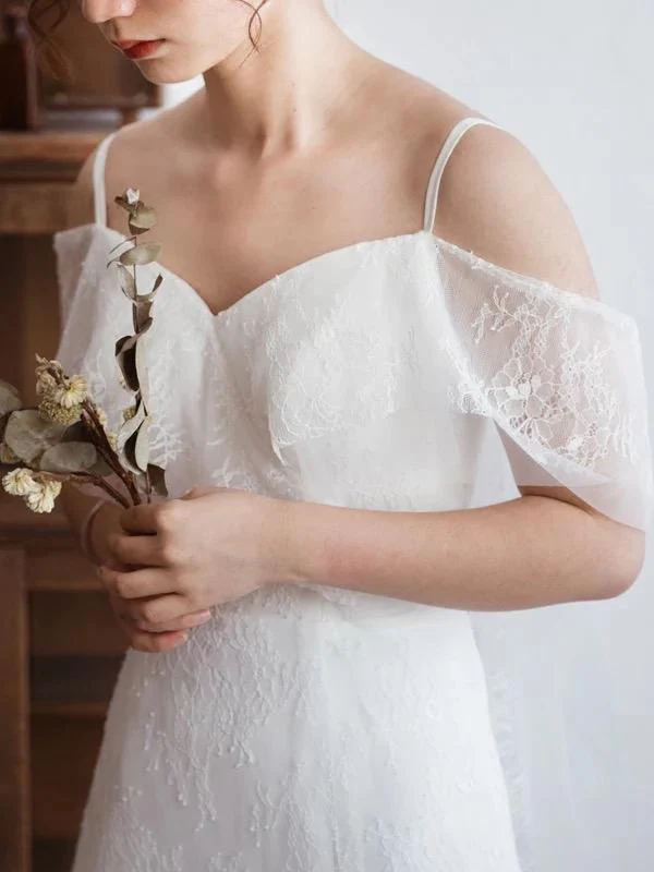 spaghetti straps lace a line boho beach wedding dress simple bridal gown dmh82 spaghetti straps lace a line boho beach wedding dress simple bridal gown dmh82