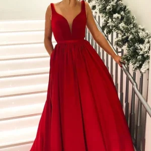 import placeholder for simple broad straps red long prom dresse 160220450