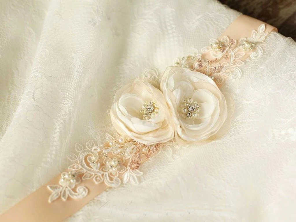 flower peach nude blush bridal sash rhinestones floral rustic belt bs12 flower peach nude blush bridal sash rhinestones floral rustic belt bs12