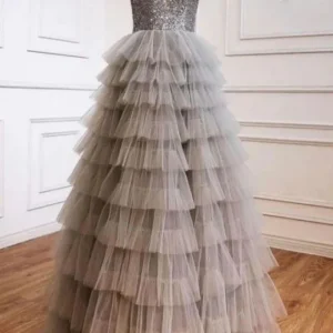 import placeholder for v neck layered gray sequins long prom dr 160218944