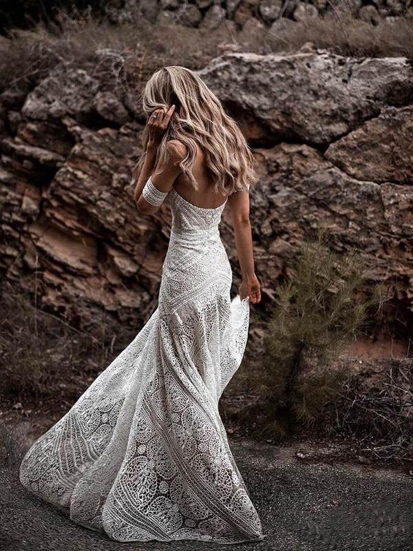 ivory lace sheath sweetheart neck boho beach wedding dresses dmf80 ivory lace sheath sweetheart neck boho beach wedding dresses dmf80