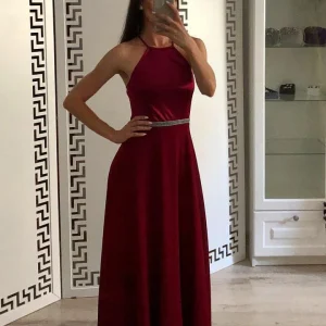 import placeholder for fashion burgundy a line halter chiffon s 160220130