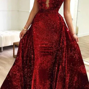 import placeholder for burgundy sequins long v neck prom dresse 160219879