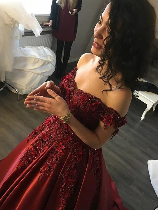 ball gown burgundy sleeveless off the shoulder lace applique prom dresses dmc77 ball gown burgundy sleeveless off the shoulder lace applique prom dresses dmc77