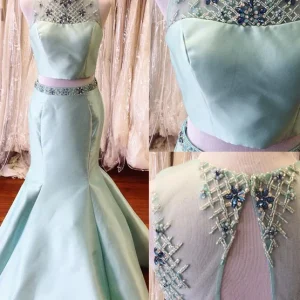 Prom Dresses import placeholder for two pieces long mermaid satin prom dress 160219476