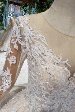 princess long sleeves ball gown lace wedding dresses, long bridal dress dmn43 princess long sleeves ball gown lace wedding dresses, long bridal dress dmn43
