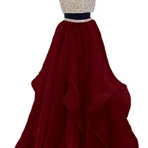 Evening Dresses import placeholder for two piece floor length organza prom dres 160220598