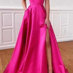 Evening Dresses import placeholder for princess a line satin strapless sleevele 160218981