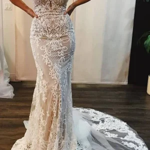 Wedding Dresses import placeholder for spaghetti strap mermaid wedding dresses 160220171