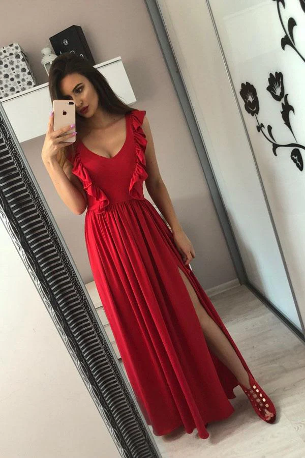 import placeholder for a line v neck floor length red prom dres 160219846 import placeholder for a line v neck floor length red prom dres 160219846