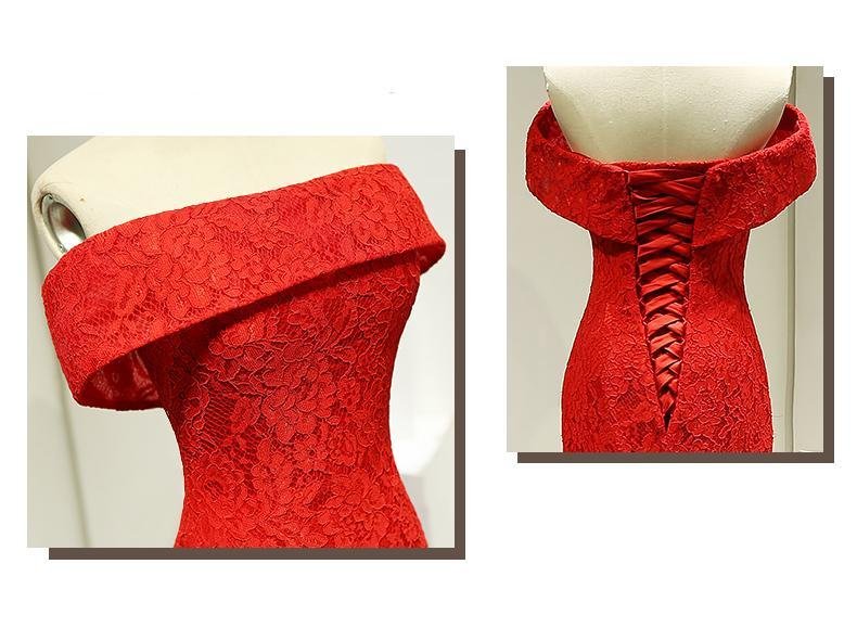 red long lace elegant off shoulder mermaid high low lace up prom dresses dm484 red long lace elegant off shoulder mermaid high low lace up prom dresses dm484