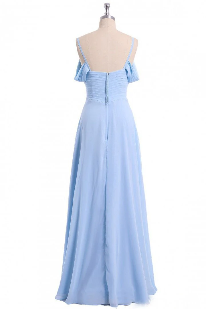 a line sky blue long bridesmaid dress, off shoulder chiffon long prom dress dmo81 a line sky blue long bridesmaid dress, off shoulder chiffon long prom dress dmo81