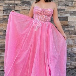 Evening Dresses import placeholder for glitter strapless hot pink appliques a l 160218688