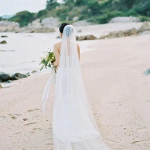 Accessories import placeholder for 90 inches ivory wedding veil chapel leng 160220946