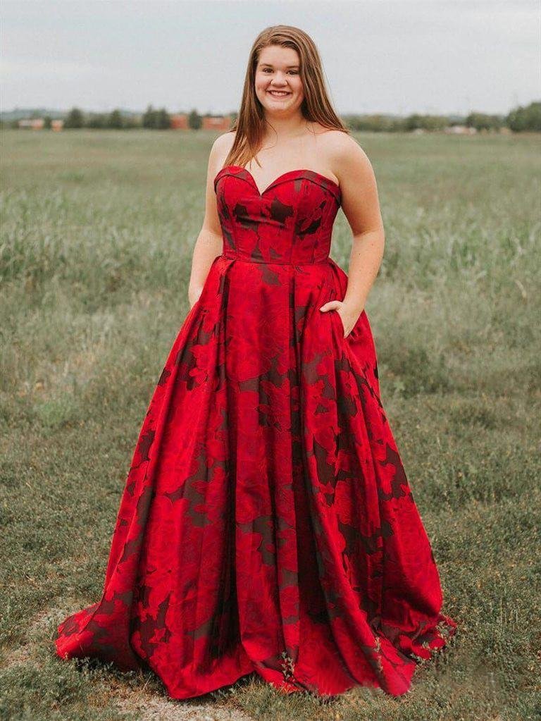 new arrival burgundy sweetheart floral long plus size prom dresses with pockets dmh67 new arrival burgundy sweetheart floral long plus size prom dresses with pockets dmh67