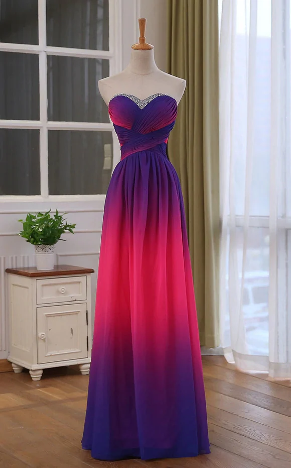beautiful sweetheart gradient beaded prom dresses, ombre a line long evening dress dmp183 beautiful sweetheart gradient beaded prom dresses, ombre a line long evening dress dmp183