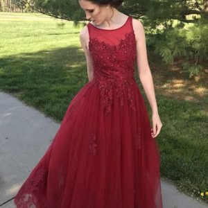 Prom Dresses import placeholder for a line red appliques long tulle formal p 160219809