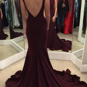 import placeholder for elegant mermaid burgundy sweep train pro 160218676