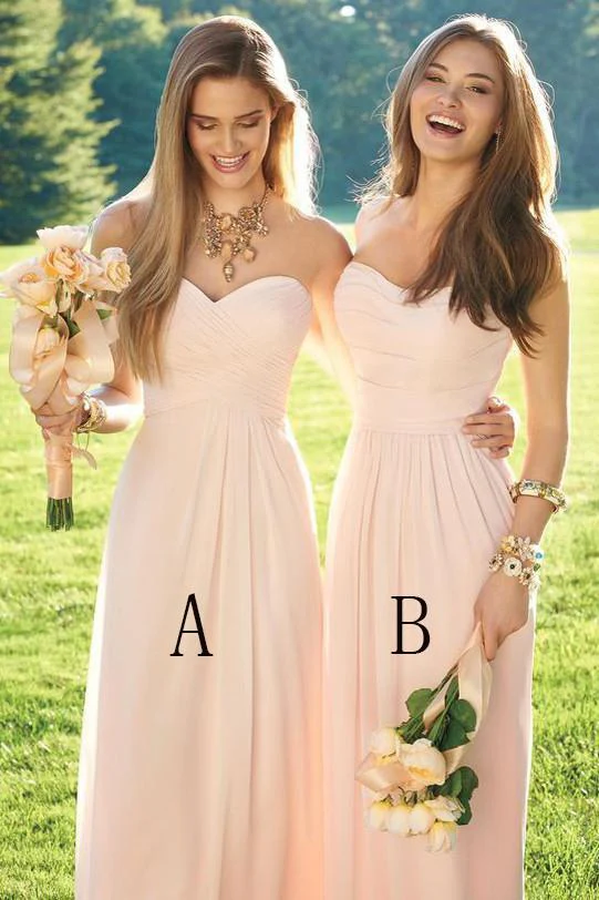 beautiful a line blush pink sweetheart chiffon floor length bridesmaid dress with pleats dmd63 beautiful a line blush pink sweetheart chiffon floor length bridesmaid dress with pleats dmd63