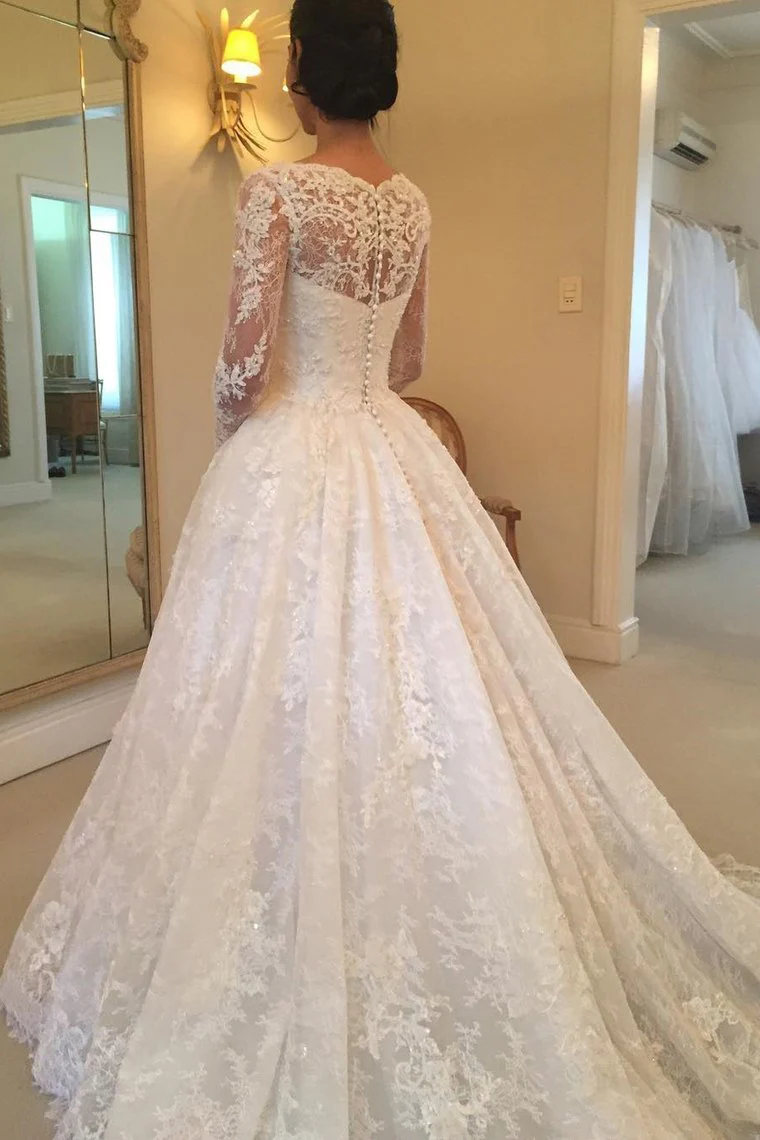 long sleeves scoop off white lace a line elegant wedding dresses dmg93 long sleeves scoop off white lace a line elegant wedding dresses dmg93