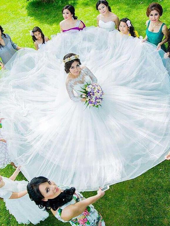 princess long sleeves bateau ball gown tulle wedding dresses with lace appliques dmh80 princess long sleeves bateau ball gown tulle wedding dresses with lace appliques dmh80