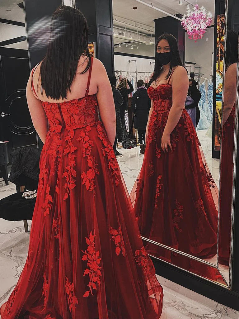 burgundy a line tullelong prom dress, formal graduation evening dresses with appliques dmp122 burgundy a line tullelong prom dress, formal graduation evening dresses with appliques dmp122