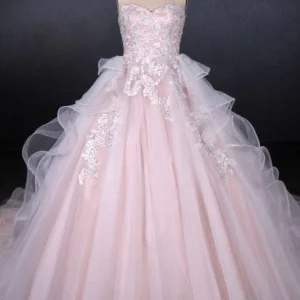 import placeholder for romantic pearl pink ball gown wedding dr 160220269