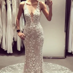 import placeholder for mermaid v neck backless court train wedd 160219972