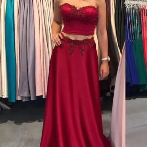 import placeholder for unique two piece long satin sweetheart b 160220525