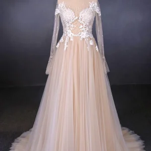 Wedding Dresses import placeholder for charming a line long sleeves lace appliq 160220284