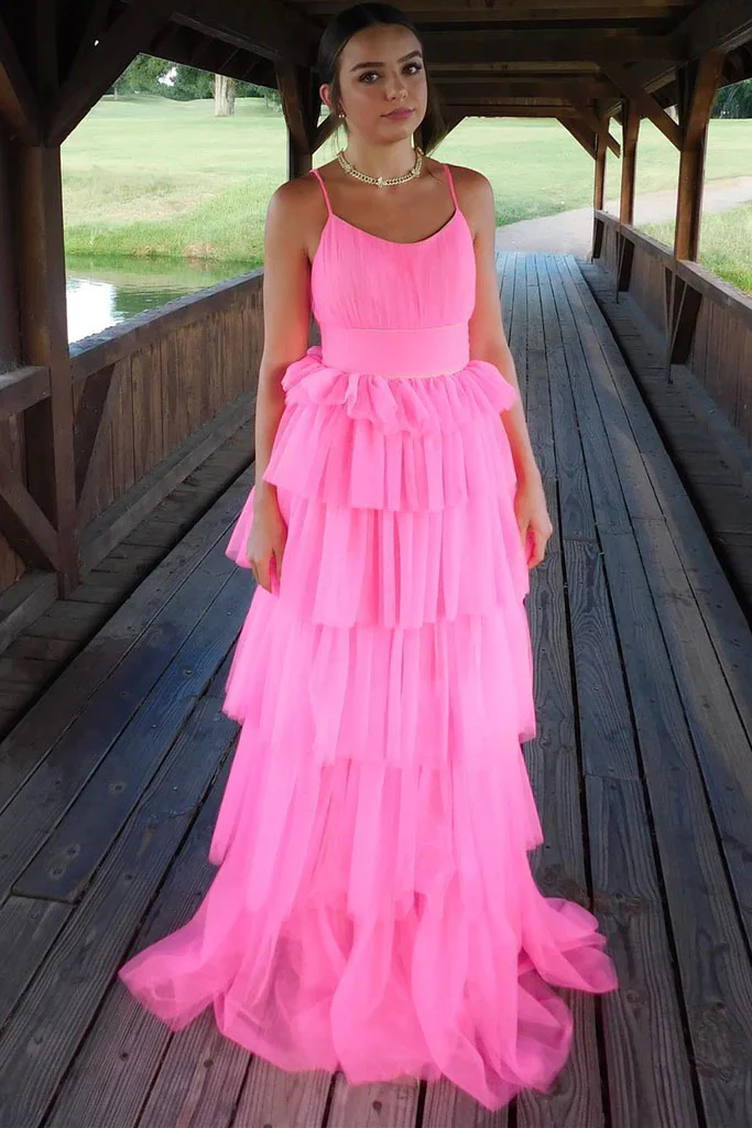 import placeholder for hot pink a line tulle spaghetti straps l 160218998 import placeholder for hot pink a line tulle spaghetti straps l 160218998
