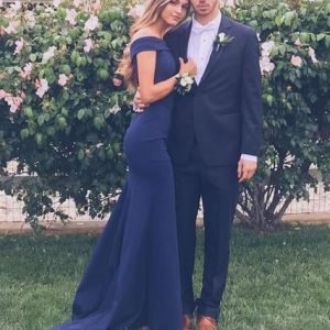 Evening Dresses import placeholder for elegant navy blue off the shouldmr merma 160219060