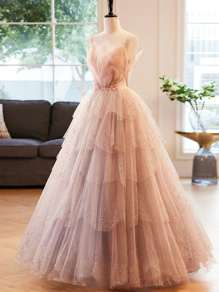 gorgeous v neck beaded layered tulle long ball gown prom dresses, formal evening dresses dmp330 gorgeous v neck beaded layered tulle long ball gown prom dresses, formal evening dresses dmp330