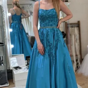 import placeholder for a line blue lace appliques long prom dre 160218965